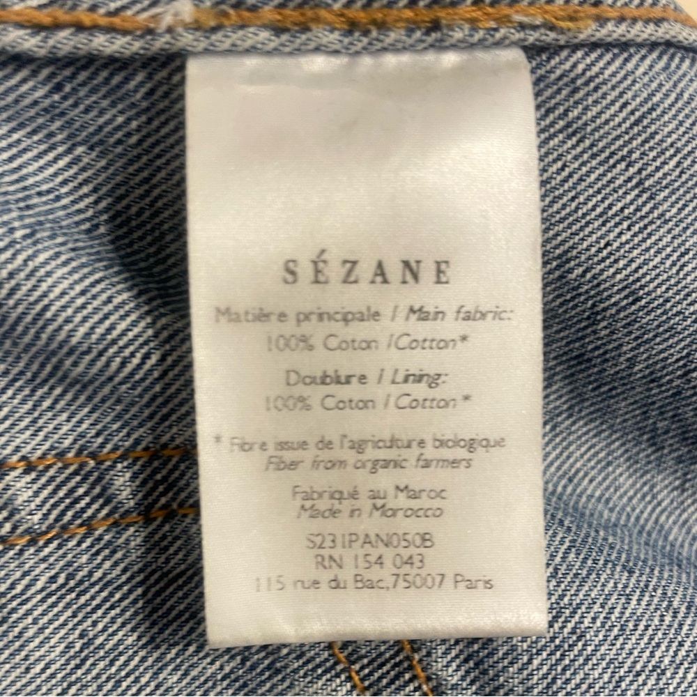 Sezane Le Crop Jean Denim. Size 36. Color: Denim Blue - Picture 11 of 11